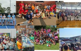 A collage of photos shows kids having fun at Dalton Parks and Rec camps 