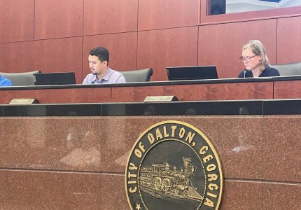  City Councilmembers Dennis Mock, Nicky Lama, and Mayor Annalee Sams listen during a staff presentation at Monday night's meetin
