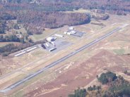 Aerial image of the airport in the 1980s