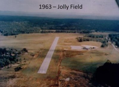 An aerial photograph of the airport in 1963