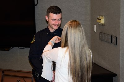 Officer Warren badge pinning
