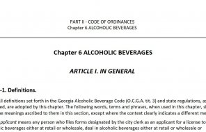 The City's alcoholic beverage ordinance is available online