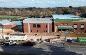 A recent photo shows the progress of a renovation project at the John Davis Recreation Center on Civic Drive