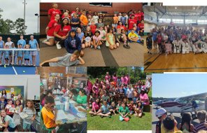 A collage of photos shows kids having fun at Dalton Parks and Rec camps 