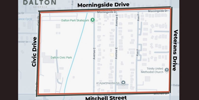 An illustration using a Google map shows the "Spring CLEAN" project area near the John Davis Recreation Center on Civic Drive