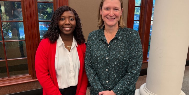 Haliyma Jones (left) poses with Mayor Annalee Sams after being confirmed as the City of Dalton's HR director