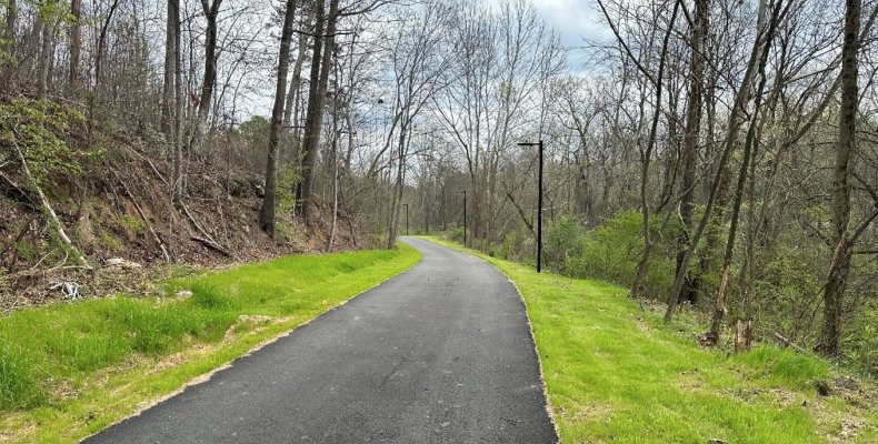 A segment of the newly opened Mill Line Trail